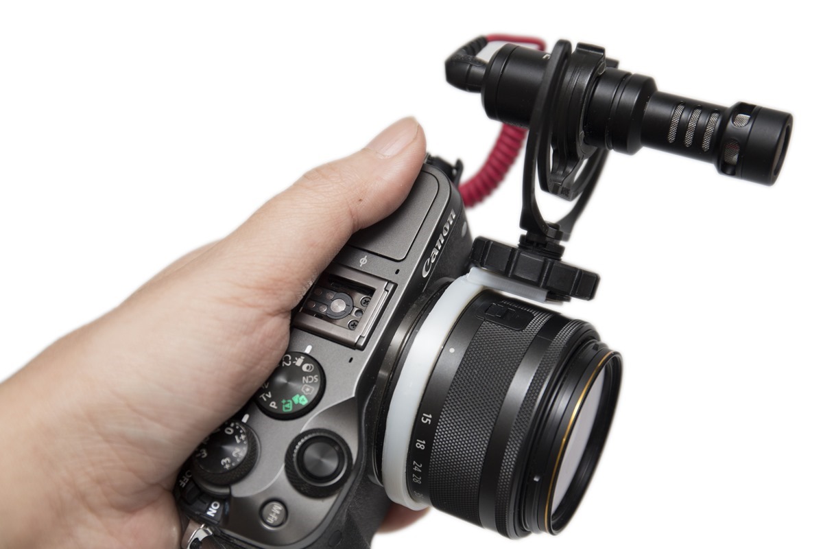 Canon EOS M6 外接麥克風解決方案 (3D 列印鏡頭熱靴座) @3C 達人廖阿輝