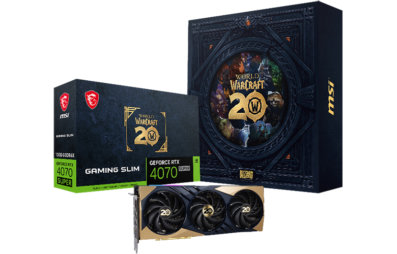 微星科技 MSI 聯手暴雪娛樂推出限量特仕版顯示卡 GeForce 4070 SUPER GAMING SLIM 慶祝《魔獸世界®》20 週年 @3C 達人廖阿輝