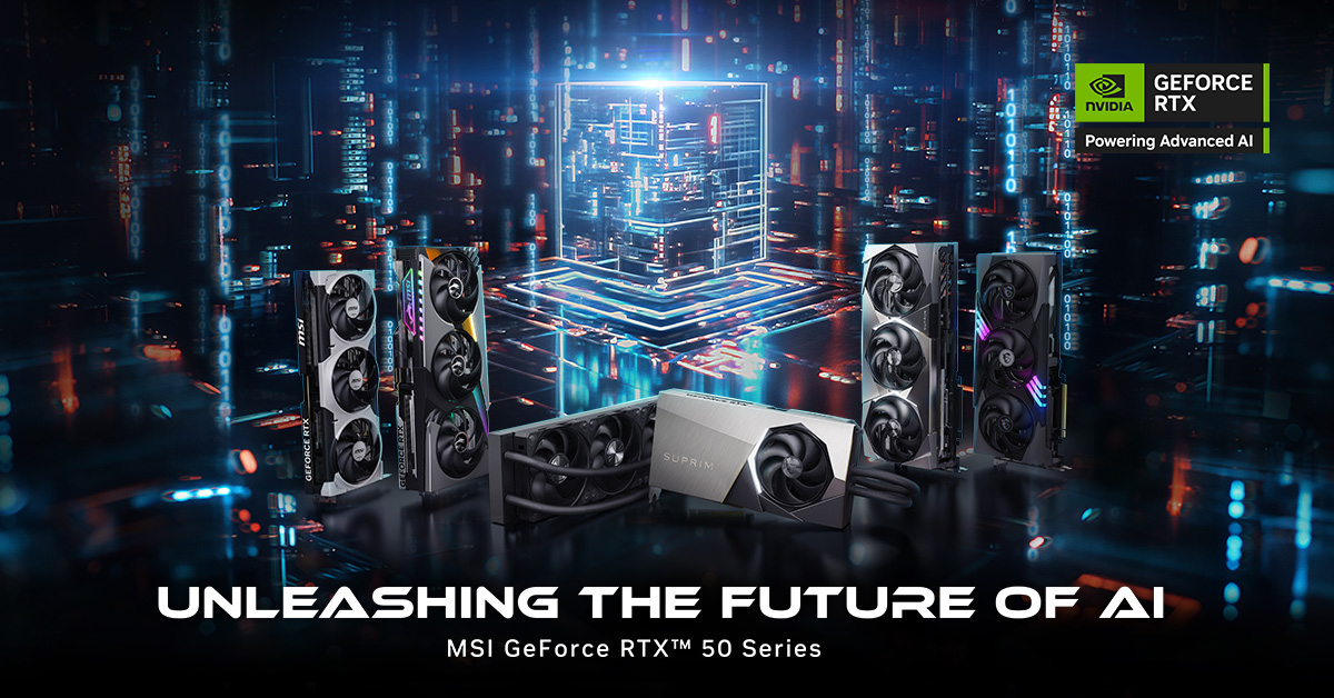 MSI 推出全新 GeForce RTX 50 系列顯示卡，引領 AI 時代新標準 @3C 達人廖阿輝